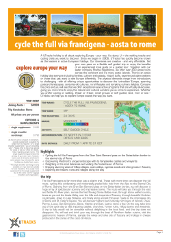 cycle the full via francigena ‑ aosta to rome