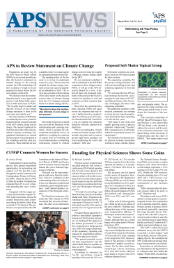 APS to Review Statement on Climate Change