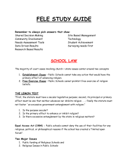 FELE Study Guide - Duval County Public Schools