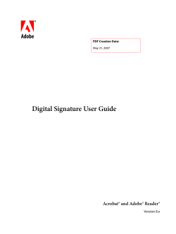 Acrobat 8 Digital Signature User Guide