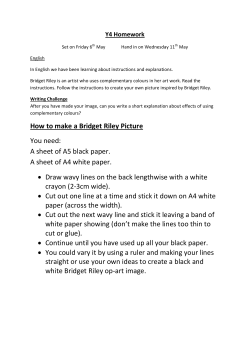 How to make a Bridget Riley Picture You need: A sheet of A5 black