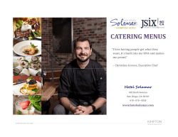 Breakfast Menus - Kimpton Solamar Hotel