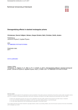 Demagnetizing effects in stacked rectangular prisms
