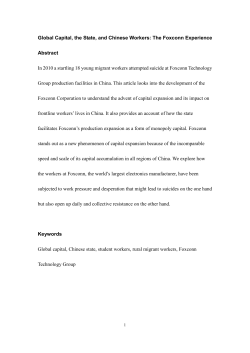 Global Capital, the State, and Chinese Workers