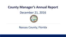 County Manager`s Annual Report
