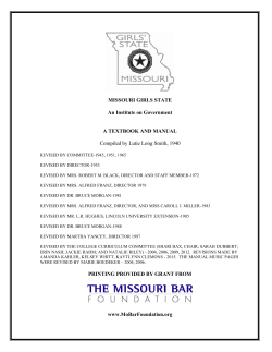 CHAPTER 1 - Missouri Girls State