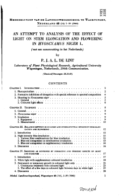 AN ATTEMPT TO ANALYSIS OF THE EFFECT OF LIGHT ON STEM