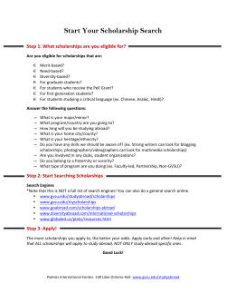 New - Start Your Scholarship Search