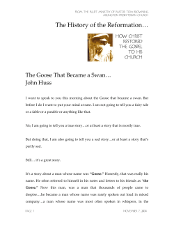 The Goose That Became a Swan&hellip; John Huss