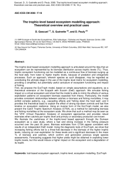 The trophic-level based ecosystem modelling approach: Theoretical