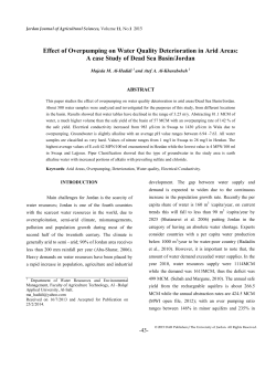 Effect of Overpumping on Water Quality Deterioration in Arid Areas