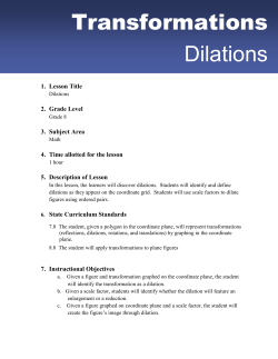 Dilation Lesson Plan - Boise State University