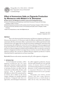 Effect of Ammonium Salts on Pigments Production by Monascus