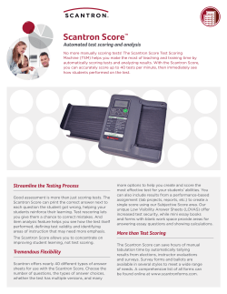 Scantron Score - Scantron Corporation