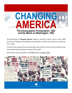CHANGING AMERICA The Emancipation Proclamation, 1863 and