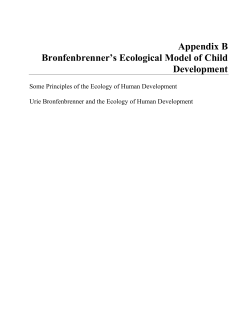 Appendix B Bronfenbrenner`s Ecological Model of Child Development