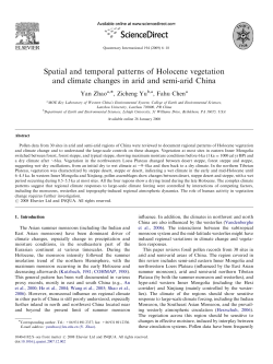 Spatial and temporal patterns of Holocene vegetation and climate