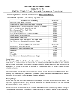 Ingram Library Discounts