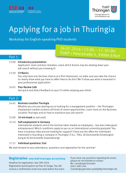 Applying for a job in Thuringia