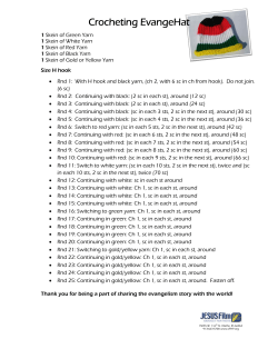 Crochet Instructions