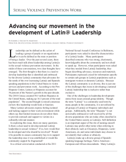 Advancing our movement in the development of Latin@ Leadership
