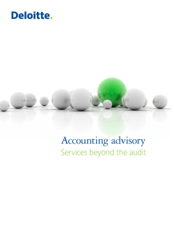 Accounting advisory
