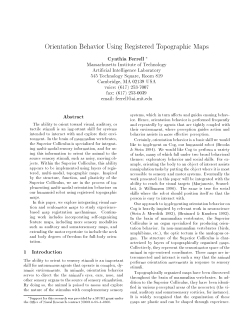 Orientation Behavior Using Registered Topographic Maps