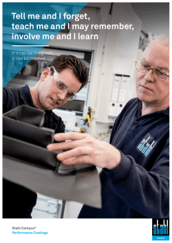 Tell me and I forget, teach me and I may remember, involve