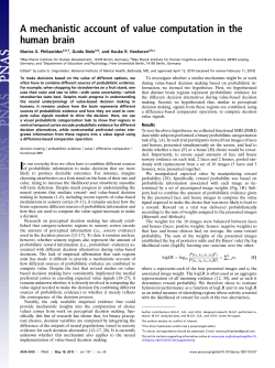 A mechanistic account of value computation in the human brain