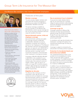 Group Term Life Insurance for The Missouri Bar