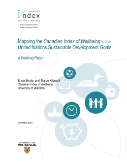 Mapping the Canadian Index of Wellbeing to the United Nations