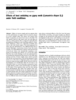 Effects of host switching on gypsy moth