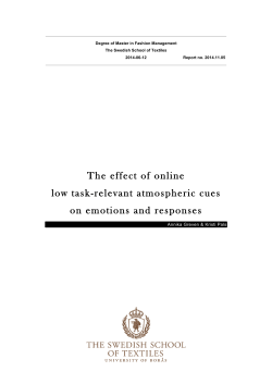 The effect of online low task-relevant atmospheric cues on