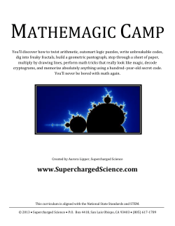 mathemagic camp - Supercharged Science
