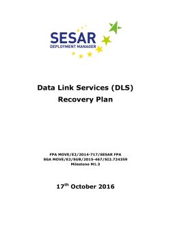Data Link Services (DLS) Recovery Plan