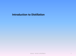 Introduction to Distillation