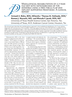 Maxillofacial rehabilitation of a 7-year