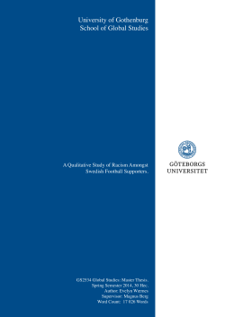 University of Gothenburg School of Global Studies
