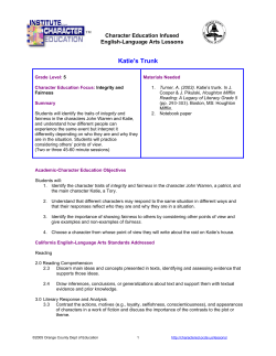 Katie`s Trunk - Orange County Department of Education
