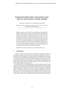 Exploring the leading authors and journals in major topics by citation