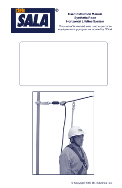 User Instruction Manual Synthetic Rope Horizontal Lifeline System