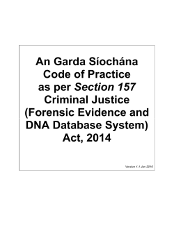(Forensic Evidence and DNA Database System) Act, 2014