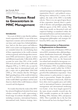 The Tortuous Road to Geocentrism in MNC Management