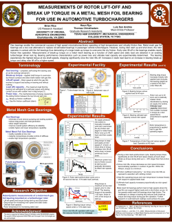 MEASUREMENTS OF ROTOR LIFT-OFF AND BREAK UP TORQUE