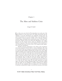 The Alien and Sedition Crisis