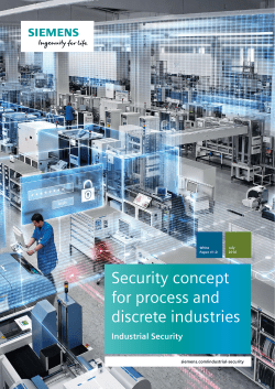 Security concept for process and discrete industries