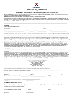 HIPAA Release Authorization Form