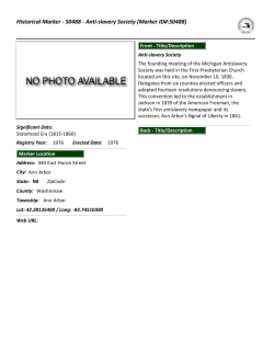 Historical Marker - Anti-slavery Society (Marker ID#:S0488)