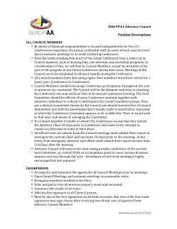 Council Position Descriptions, 2012