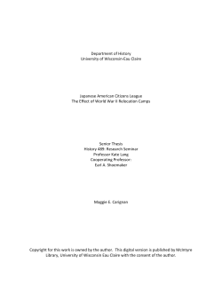 Department of History University of Wisconsin